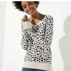Loft leopard wool blend sweater S